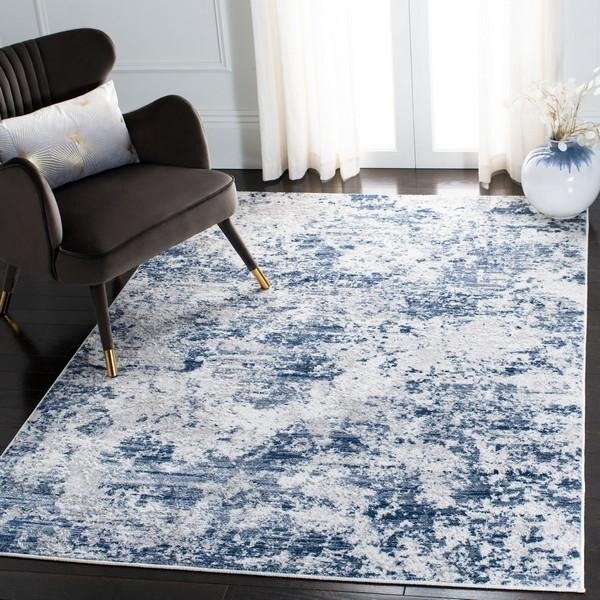 Safavieh 2 ft. 2 in. x 6 ft. Amelia 700 Runner Rug, Navy & Grey - ALA705N-26