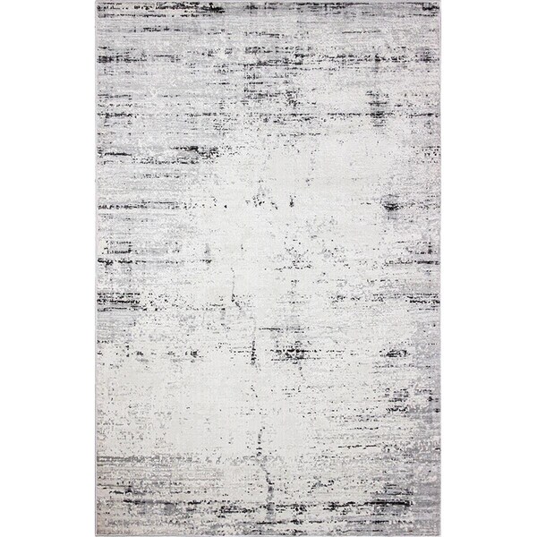 Bashian 3 ft. 6 in. x 5 ft. 6 in. Capri Collection Contemporary Polyester Power Loom Area Rug Beige & Grey - C188-BEGY-4X6-CP108