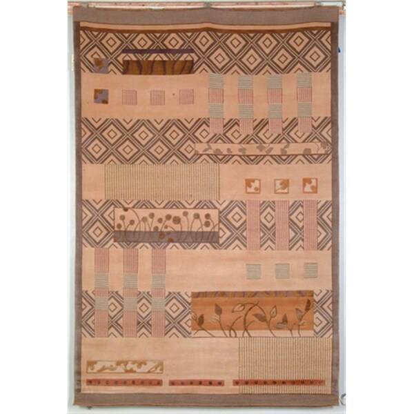 Safavieh 4 x 6 ft. Small Rectangle Contemporary Tibetan Beige and Multicolor Hand Knotted Rug - TB363A-4