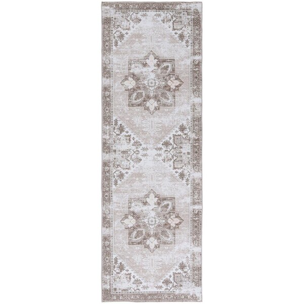 Safavieh 2 ft.-6 in. x 6 ft. Tucson Traditional Runner Power Loomed Rug Sage & Ivory - TSN102W-26