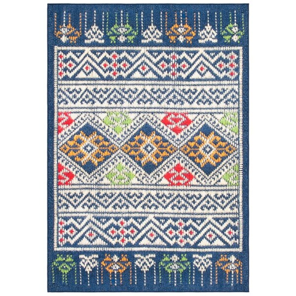 Safavieh 5 ft.-5 in. x 7 ft.-7 in. Journey Global Rectangle Rug, Blue & Ivory - JNY167M-5