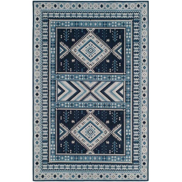 Safavieh Classic Vintage Power Loomed Large Rectangle Area Rug Navy & Light Blue - 8 x 10 ft. - CLV511A-8