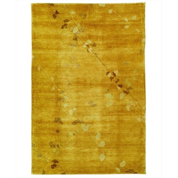 Safavieh 5 ft. 6 in. x 8 ft. 6 in. Medium Rectangle Contemporary Martha Stewart Amber Hand Knotted Rug - MSR5536A-6