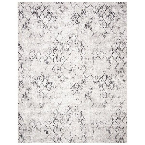 Safavieh 8 x 10 ft. Amelia Rectangle Power Loomed Area RugGrey & Light Grey - ALA783F-8