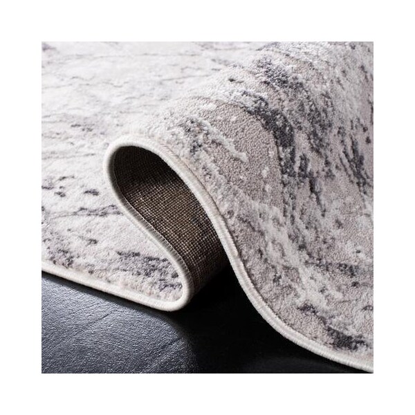 Safavieh 8 x 10 ft. Amelia Rectangle Power Loomed Area RugGrey & Light Grey - ALA783F-8