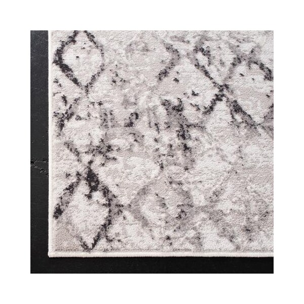 Safavieh 8 x 10 ft. Amelia Rectangle Power Loomed Area RugGrey & Light Grey - ALA783F-8