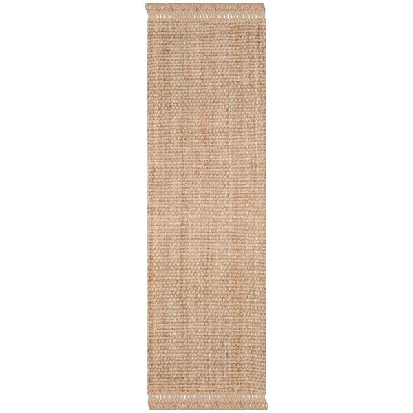 Safavieh Natural Fiber Hand Woven Runner Rug, Natural - 2 ft.-6 in. x 20 ft. - NF467A-220