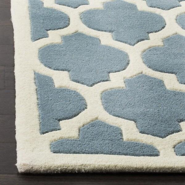 Safavieh 2 Ft. x 3 Ft. Accent- Contemporary Chatham Blue And Ivory Hand Tufted Rug - CHT734B-2