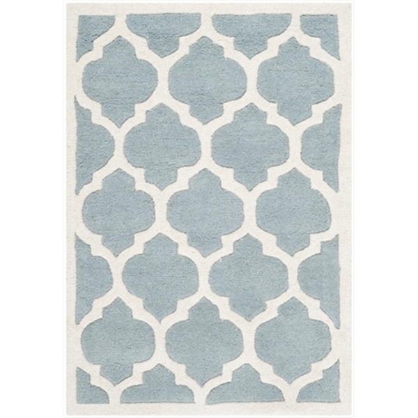 Safavieh 2 Ft. x 3 Ft. Accent- Contemporary Chatham Blue And Ivory Hand Tufted Rug - CHT734B-2