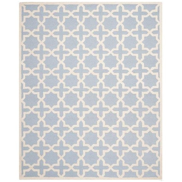 Safavieh Cambridge Hand Tufted Small Rectangle Rugs, Light Blue and Ivory - 3 x 5 ft. - CAM125A-3