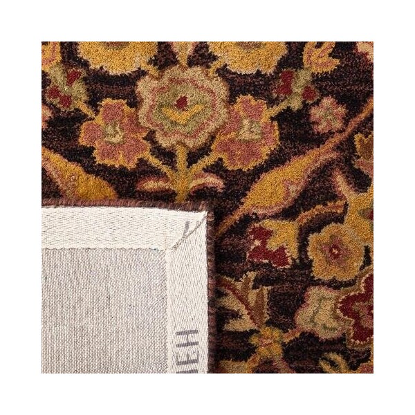 Safavieh 4 x 6 ft. Small Rectangle Traditional Antiquity- Dark Plum and Gold Hand Tufted Rug - AT51B-4