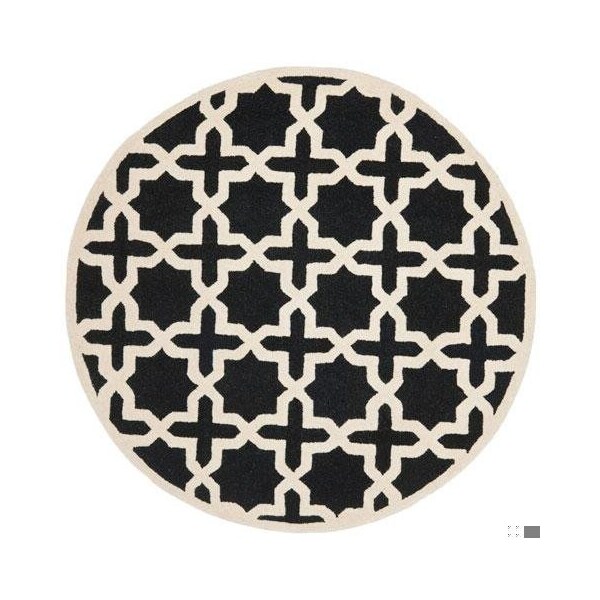 Safavieh 2 x 3 ft. Accent Transitional Cambridge- Black and Ivory Hand Tufted Rug - CAM125E-2