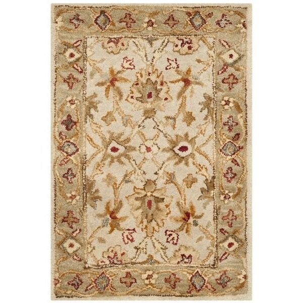 Safavieh 6 x 6 ft. Square Antiquity Hand Tufted RugGrey Beige & Sage - AT816B-6SQ