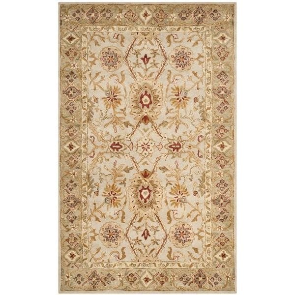 Safavieh 6 x 6 ft. Square Antiquity Hand Tufted RugGrey Beige & Sage - AT816B-6SQ