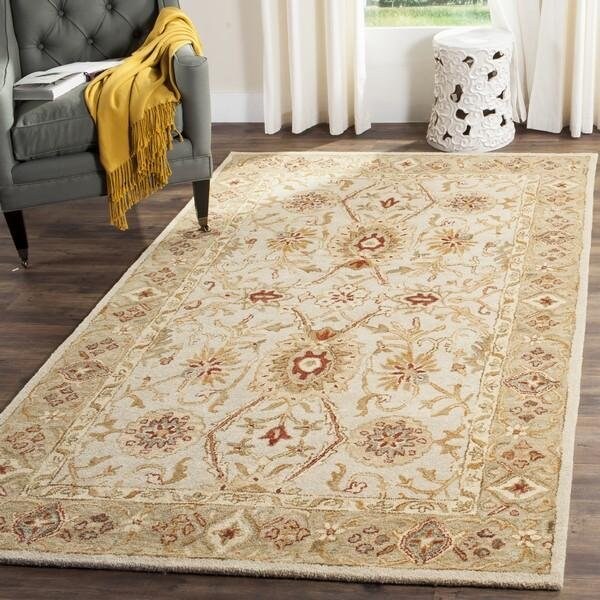 Safavieh 6 x 6 ft. Square Antiquity Hand Tufted RugGrey Beige & Sage - AT816B-6SQ