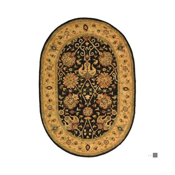 Safavieh 4 x 6 ft. Small Rectangle Traditional Antiquity- Black Hand Tufted Rug - AT21B-4
