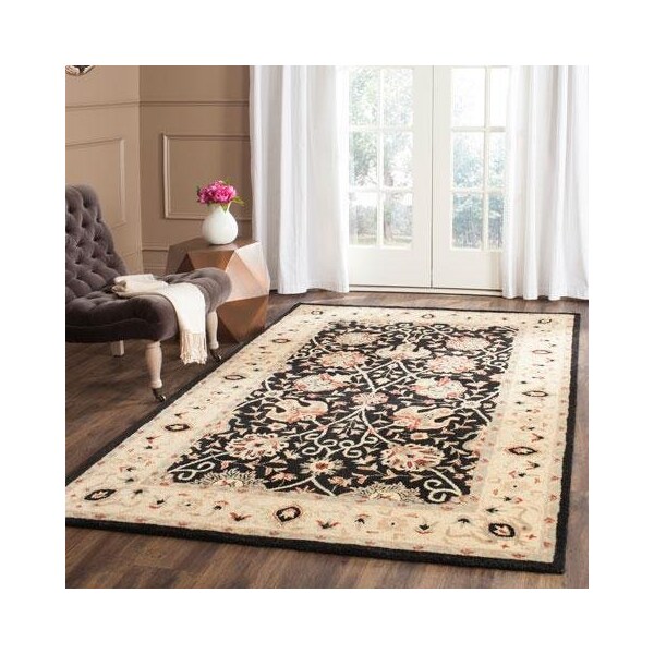 Safavieh 4 x 6 ft. Small Rectangle Traditional Antiquity- Black Hand Tufted Rug - AT21B-4