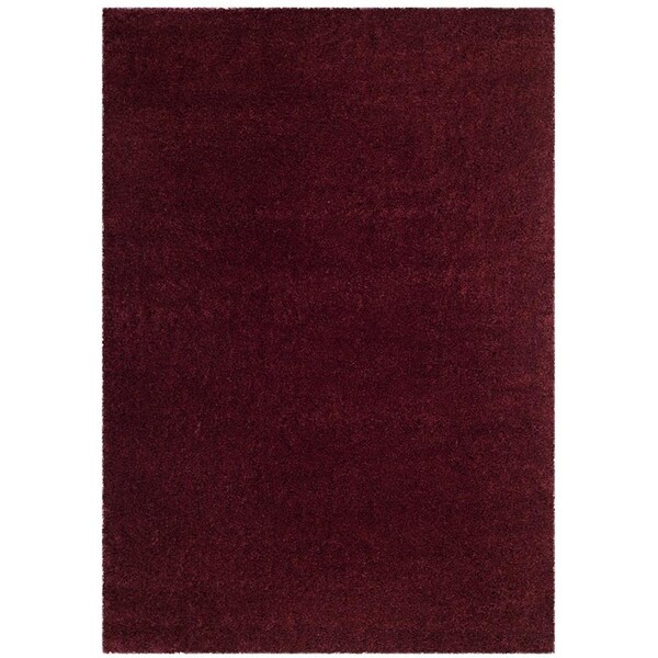 Safavieh Laguna Shag Power Loomed Small Rectangle Area RugMaroon 4 x 6 ft. - SGL303R-4