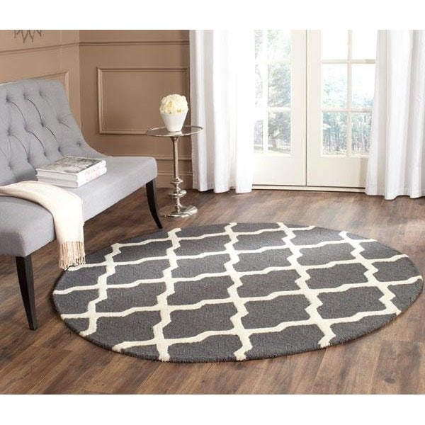 Safavieh Cambridge Small Rectangle Rug, Dark Grey and Ivory - 4 x 6 ft. - CAM121X-4