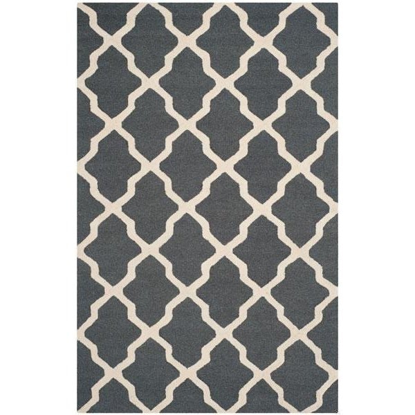 Safavieh Cambridge Small Rectangle Rug, Dark Grey and Ivory - 4 x 6 ft. - CAM121X-4