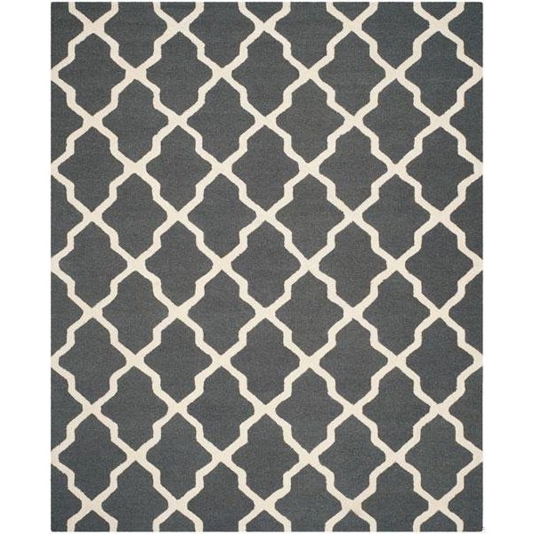 Safavieh Cambridge Small Rectangle Rug, Dark Grey and Ivory - 4 x 6 ft. - CAM121X-4