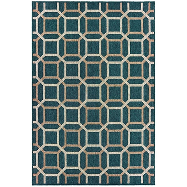 Oriental Weavers 6 ft. 7 in. x 9 ft. 2 in. Latitude Rectangle Rug Blue - L806B3200280ST