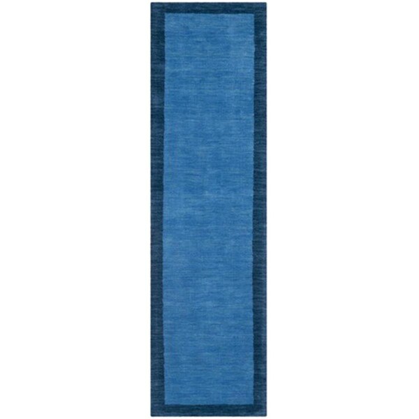 Safavieh Himalaya Hand Loomed Runner Rug- Light Blue - Dark Blue- 2 ft. 3 in. x 14 ft. - HIM580A-214