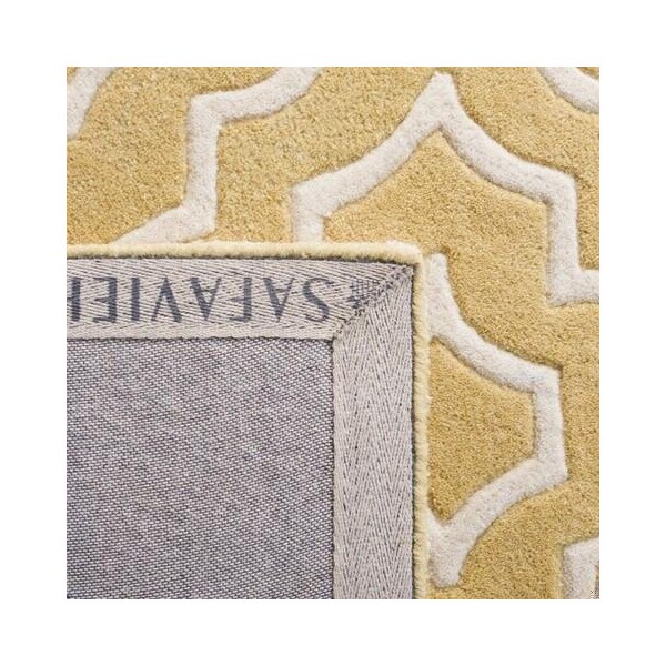Safavieh 7 x 7 ft. Chatham Hand Tufted Square Area RugLight Gold & Ivory - CHT736L-7SQ