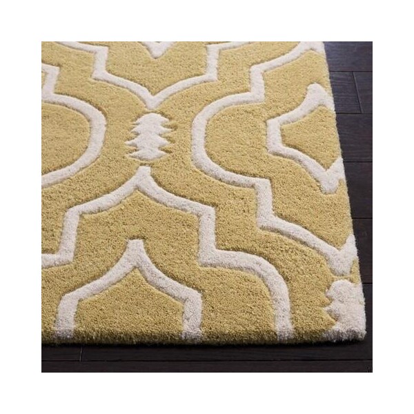 Safavieh 7 x 7 ft. Chatham Hand Tufted Square Area RugLight Gold & Ivory - CHT736L-7SQ