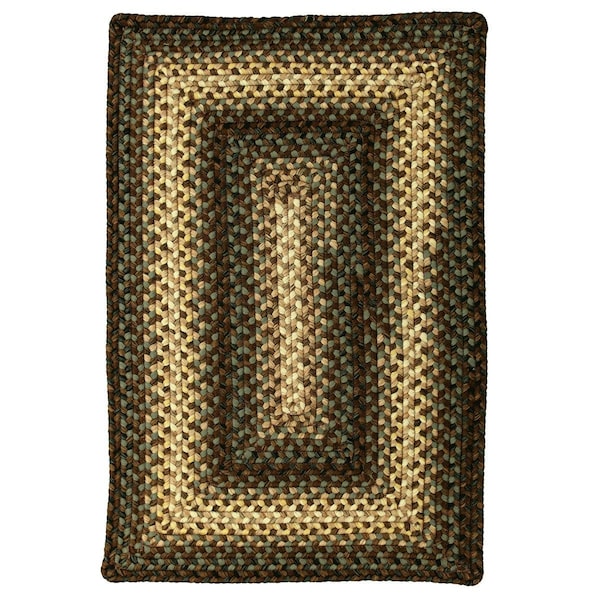 Homespice Decor 10 x 10 in. Driftwood Ultra Durable Braided Rugs, Chocolate - 621122