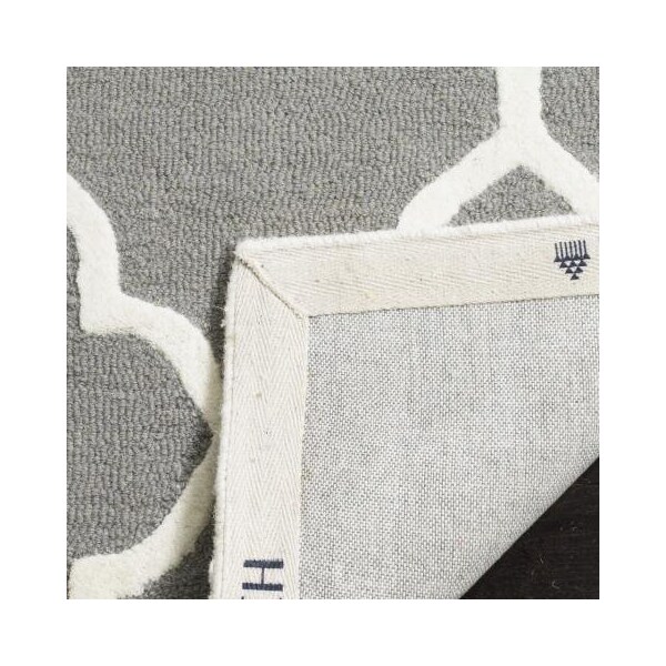 Safavieh Cambridge Hand Tufted Accent Rug- Dark Grey - Ivory- 2 x 3 ft. - CAM312D-2