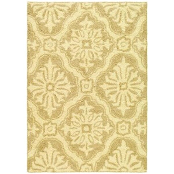 Safavieh 2 ft. - 6 in. x 10 ft. Runner, Transitional DuraRug Creme Hand Hooked Rug - EZC122B-210