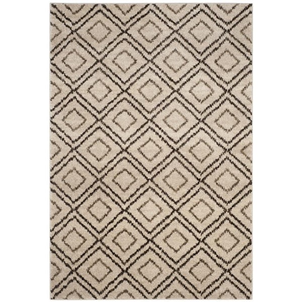 Flowers First 5 ft. 1 in. x 7 ft. 6 in. Tunisia Power Loomed Area Rug, Creme & Brown - Medium Rectangle - FL1860164