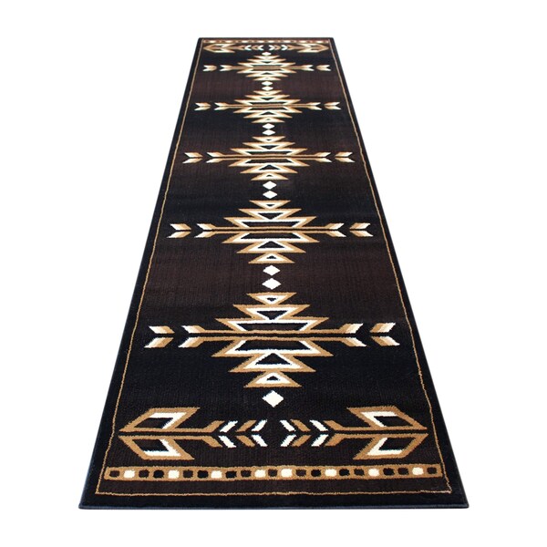 Flash Furniture Brown 3' x 10' Southwestern Arrow Motif Area Rug - KP-RGB9072-310-BN-GG