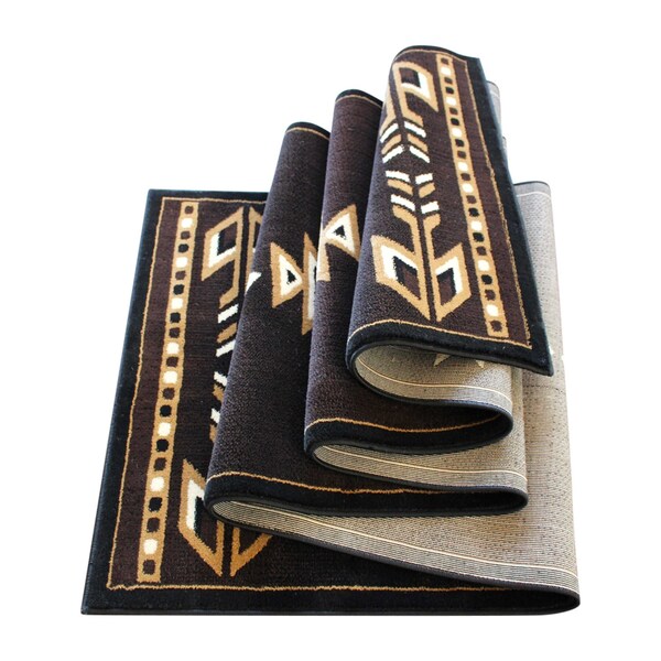 Flash Furniture Brown 3' x 10' Southwestern Arrow Motif Area Rug - KP-RGB9072-310-BN-GG