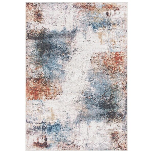Safavieh Contemporary Runner Phoenix Area Rug, Ivory & Blue - 2 ft. -2 in. x 8 ft. - PHX281A-28