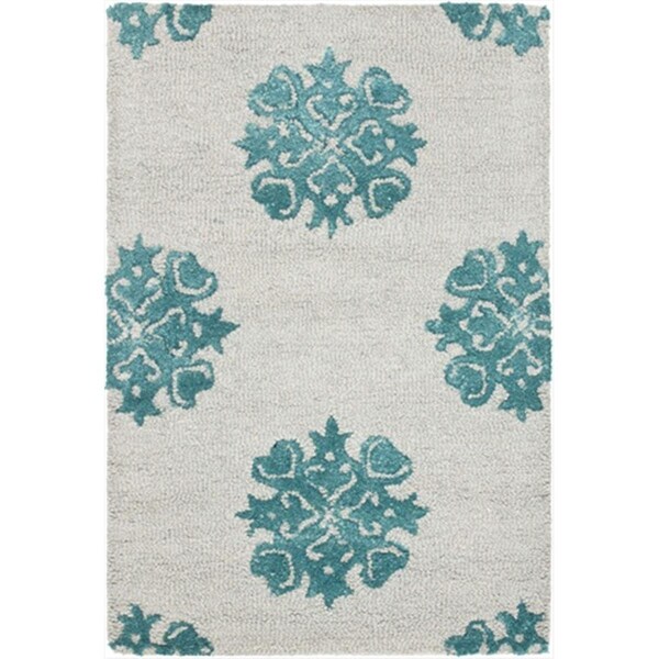 Safavieh 2 x 3 ft. Accent Contemporary Soho Ivory and Light Blue Hand Tufted Rug - SOH213A-2