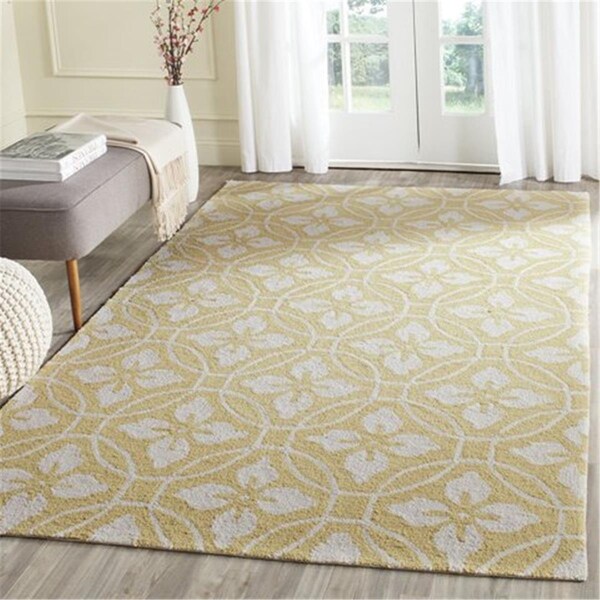 Safavieh Four Seasons Hand Hooked Rectangle Rug- Gold - Ivory- 3 ft. 6 in. x 5 ft. 6 in. - FRS236D-4