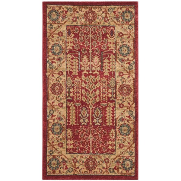 Safavieh Mahal Accent Area Rug, Red and Natural - 2 ft.-2 in. x 4 ft. - MAH697A-24