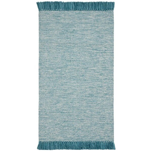 Safavieh 3 x 5 ft. Small Rectangle Montauk Hand Woven Rug, Turquoise - MTK610E-3