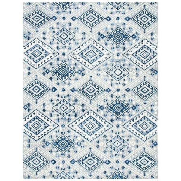 Safavieh Aspen Hand Tufted Rectangle Area RugGrey & Navy 4 x 6 ft. - APN826F-4