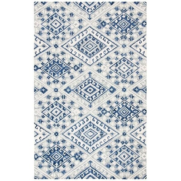 Safavieh Aspen Hand Tufted Rectangle Area RugGrey & Navy 4 x 6 ft. - APN826F-4