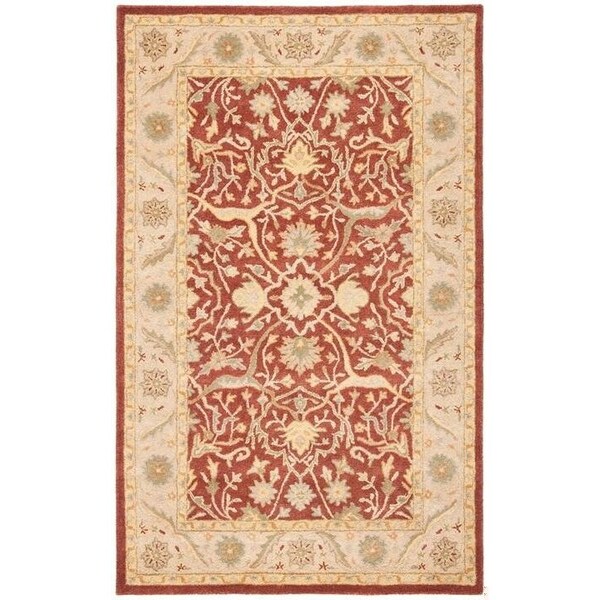 Safavieh 2 x 3 ft. Accent Traditional Antiquity- Rust Hand Tufted Rug - AT14C-2