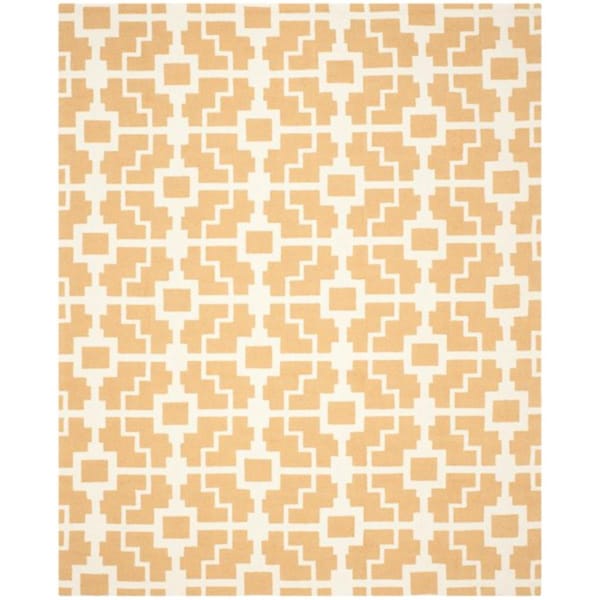 Safavieh Four Seasons Hand Hooked Rectangle Rug- Gold - Ivory- 3 ft. 6 in. x 5 ft. 6 in. - FRS245D-4