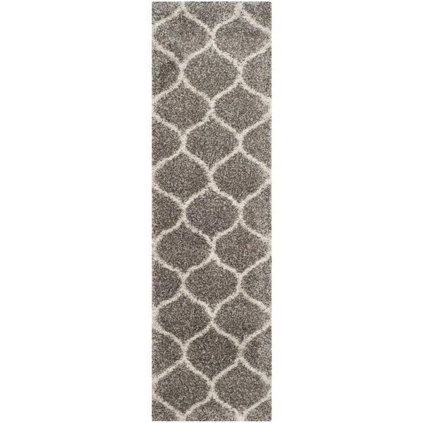 Safavieh Hudson Shag Runner Rug, Grey and Ivory - 2 ft. 3 in. x 12 ft. - SGH281B-212