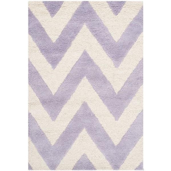 Safavieh Cambridge Hand Tufted Runner Rug- Lavander - Ivory- 2 ft. 6 in. x 8 ft. - CAM139C-28