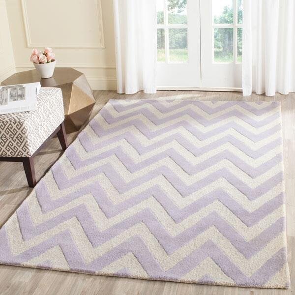 Safavieh Cambridge Hand Tufted Runner Rug- Lavander - Ivory- 2 ft. 6 in. x 8 ft. - CAM139C-28