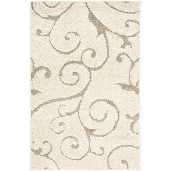 Safavieh 2 ft. 3 in. x 9 ft. Runner Cream and Beige Florida Shag Rug - SG455-1113-29
