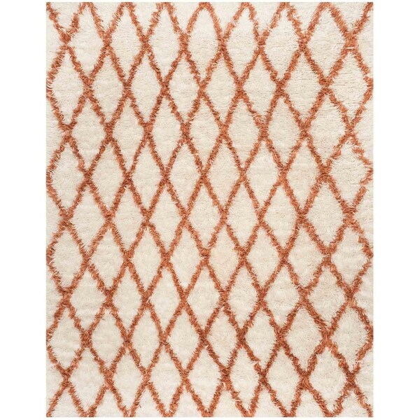 Safavieh Kenya Hand Knotted Rectangle RugIvory & Terracotta 8 x 10 ft. - KNY712B-8