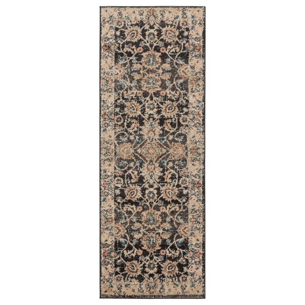 Manmade 2 ft. 7 in. x 7 ft. 2 in. Marrakesh Bey Walnut Rectangle Runner Rug - MA2625624